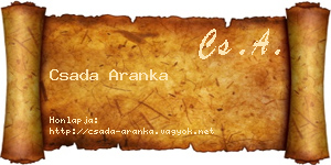 Csada Aranka névjegykártya