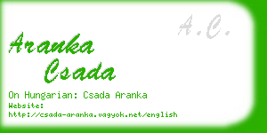 aranka csada business card